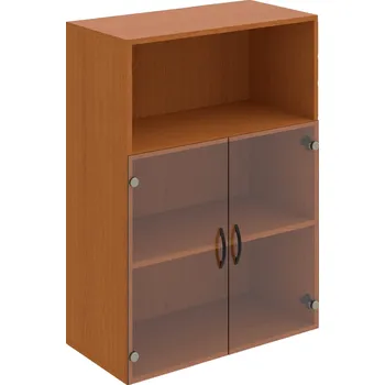 Policová skříň D 3 80 05 – Skříň policová dvéřová 111 × 80 cm - Čiré , Třešeň , UCO – černá