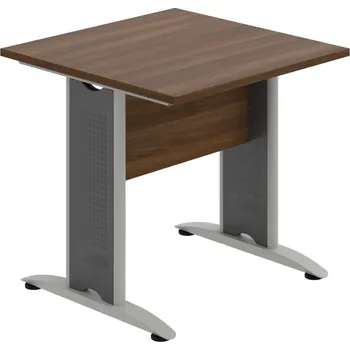 Jednací stůl CJ 800 – Stůl jednací rovný 80 cm - Ořech , Ořech , Šedý kov