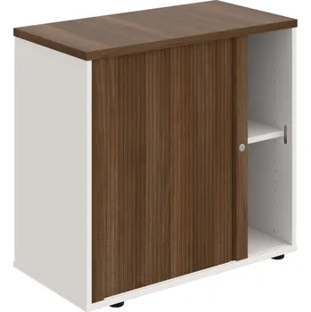 SPRZ 80 40 L – Skříňka ke stolu, roletová, levá, š. 80 cm - Ořech , Bílá , Ořech