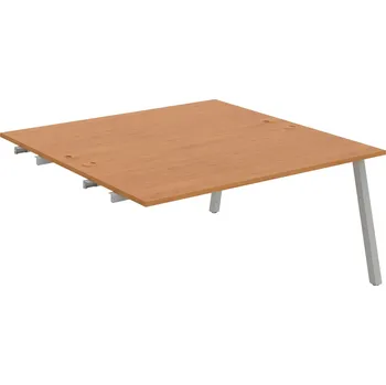 Psací stůl USD A 1600 R – Stůl pracovní 160 × 160 cm, k řetězení - Olše , Šedý kov