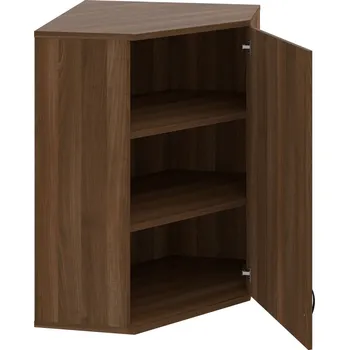 Policová skříň SRV 3 01 P H – Skříň vnitřní roh pravá 115,2 cm - Ořech , Ořech , UCO – černá