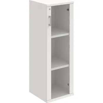 Policová skříň SZ 3 40 02 P – Skříň policová dvéřová 115,2 × 40 cm - Bílá , Bílá , USH – hranatá