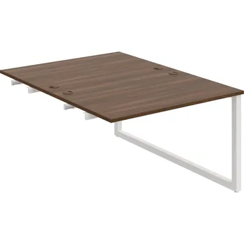 Psací stůl USD O 1200 R – Stůl pracovní 120 × 160 cm, k řetězení - Ořech , Bílý kov