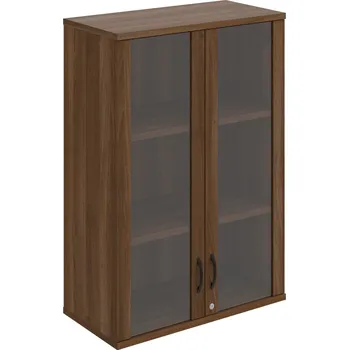 Policová skříň SZ 3 80 04 H – Skříň policová dvéřová 115,2 × 80 cm - Ořech , Ořech , UCO – černá