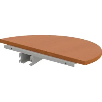 Psací stůl CP 80 – Stůl zakončovací oblouk 80 cm - Třešeň , Šedý kov