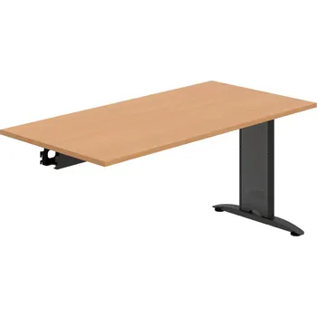 Jednací stůl FJ 1600 R – Stůl jednací řetězící rovný 160 cm - Buk , Černý kov