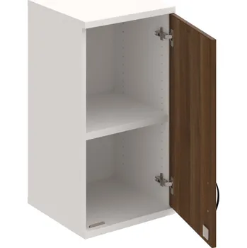 Policová skříň SZ 2 40 01 P H – Skříň policová dvéřová 76,8 × 40 cm - Ořech , Bílá , UCO – černá