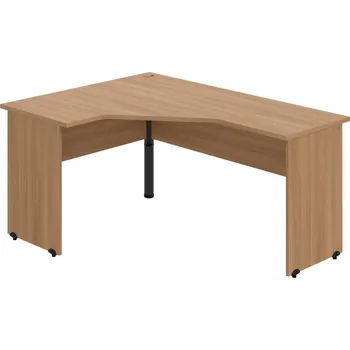 Psací stůl GEV 60 P – Stůl ergo pravý 160 × 120 cm - Višeň , Višeň , Černý kov