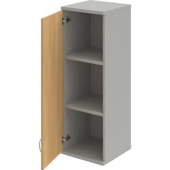 Policová skříň S 3 40 01 L H – Skříň policová dvéřová 115,2 × 40 cm - Dub , Šedá , USN – Hobis