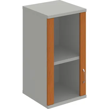 Policová skříň S 2 40 02 L H – Skříň policová dvéřová 76,8 × 40 cm - Třešeň , Šedá , USN – Hobis