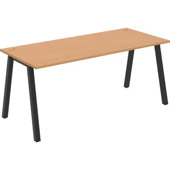 Psací stůl US A 1800 – Stůl pracovní délky 180 cm - Buk , Černý kov