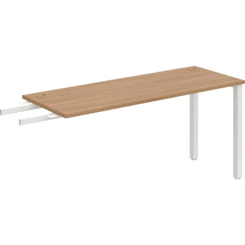 Psací stůl UE 1600 RU – Stůl pracovní délky 160 cm, hloubka 60 cm, k řetězení - Višeň , Bílý kov