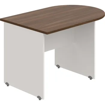 Psací stůl GP 1200 1 – Stůl jednací oblouk 120 cm - Ořech , Bílá