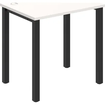 Psací stůl UE 800 – Stůl pracovní délky 80 cm, hl. 60 cm - Bílá , Černý kov