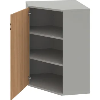 Policová skříň SRV 3 01 L – Skříň vnitřní roh levá 115,2 cm - Višeň , Šedá , UCO – černá