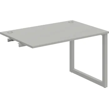 Psací stůl US O 1200 R – Stůl pracovní délky 120 cm, k řetězení - Šedá , Šedý kov