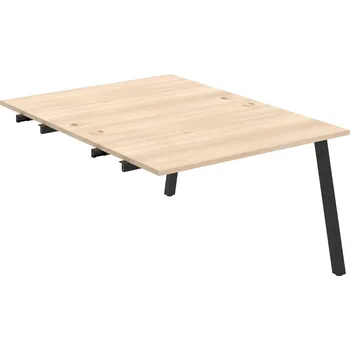 Psací stůl USD A 1200 R – Stůl pracovní 120 × 160 cm, k řetězení - Akát , Černý kov