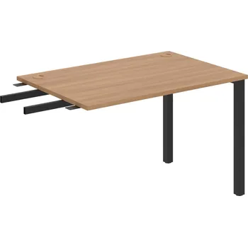 Psací stůl US 1200 RU – Stůl pracovní délky 120 cm, k řetězení - Višeň , Černý kov