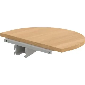 Jednací stůl CP 60 – Stůl zakončovací oblouk 60 cm - Dub , Šedý kov