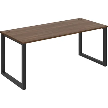 Psací stůl US O 1800 – Stůl pracovní délky 180 cm - Ořech , Černý kov