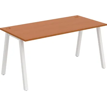 Psací stůl US A 1600 – Stůl pracovní délky 160 cm - Třešeň , Bílý kov