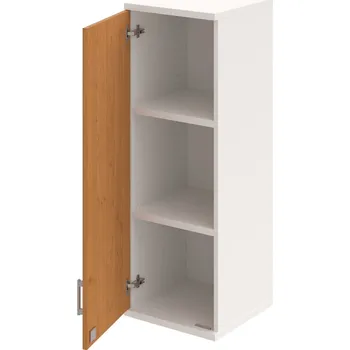 Policová skříň SZ 3 40 01 L H – Skříň policová dvéřová 115,2 × 40 cm - Olše , Bílá , USH – hranatá