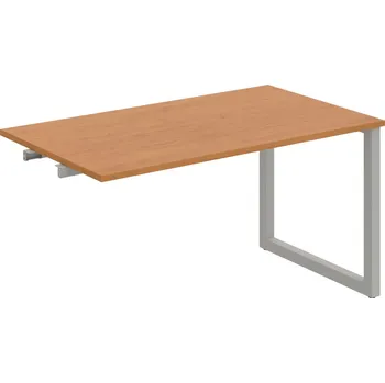 Psací stůl UJ O 1400 R – Stůl jednací rovný délky 140 cm, k řetězení - Olše , Šedý kov