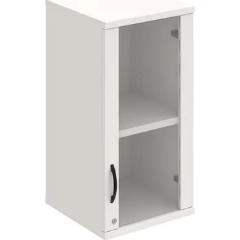 Policová skříň SZ 2 40 02 P H – Skříň policová dvéřová 76,8 × 40 cm - Bílá , Bílá , UCO – černá