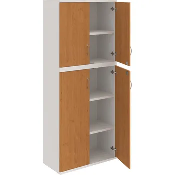 Policová skříň SZ 5 80 06 – Skříň policová dvéřová 192 × 80 cm - Olše , Bílá , USN – Hobis