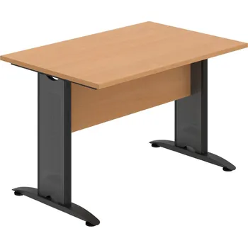 Jednací stůl CJ 1200 – Stůl jednací rovný 120 cm - Buk , Buk , Černý kov