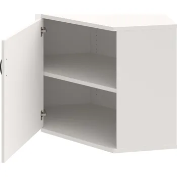 Policová skříň SRV 2 01 L – Skříň vnitřní roh levá 76,8 cm - Bílá , Bílá , UCO – černá