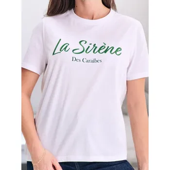 Sinsay - Tričko s krátkým rukávem - bílá - 8733J-00X - 8733J-00X-XXS