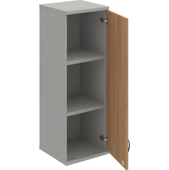 Policová skříň SZ 3 40 01 P H – Skříň policová dvéřová 115,2 × 40 cm - Višeň , Šedá , UCO – černá