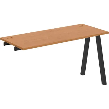 Psací stůl UE A 1400 R – Stůl pracovní délky 140 cm, hl 60 cm, k řetězení - Olše , Černý kov