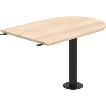 Psací stůl GP 1200 3 – Stůl jednací délky 120 cm ukončený obloukem - Akát , Černý kov