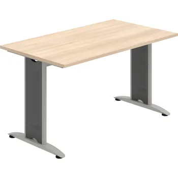 Jednací stůl FJ 1400 – Stůl jednací rovný 140 cm - Akát , Šedý kov