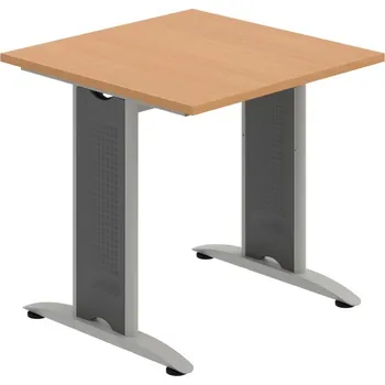 Jednací stůl FJ 800 – Stůl jednací rovný 80 cm - Buk , Šedý kov