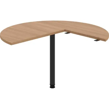 Psací stůl FP 22 L P – Stůl jednací levý podél ø 120 cm - Višeň , Černý kov