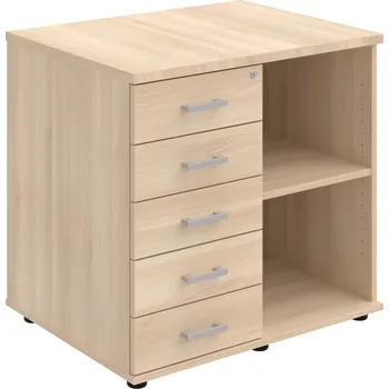 SPKZ 3 80 60 L P – Skříňka ke stolu, levá, s centrálním zamykáním - Akát , Akát , USH – hranatá