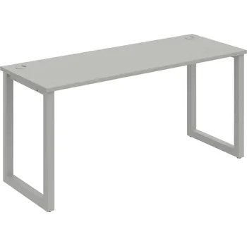 Psací stůl UE O 1600 – Stůl pracovní délky 160 cm, hl. 60 cm - Šedá , Šedý kov
