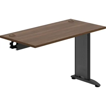 Psací stůl FE 1200 R – Stůl pracovní řetězící rovný 120 cm, hl. 60 cm - Ořech , Černý kov