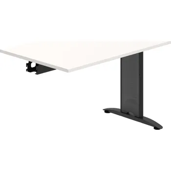 Jednací stůl FJ 1200 R – Stůl jednací řetězící rovný 120 cm - Bílá , Černý kov