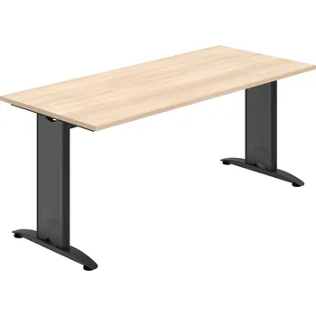 Jednací stůl FJ 1800 – Stůl jednací rovný 180 cm - Akát , Černý kov