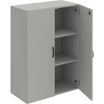 Policová skříň DZ 3 80 01 – Skříň policová dvéřová 111 × 80 cm - Šedá , Šedá , UCO – černá