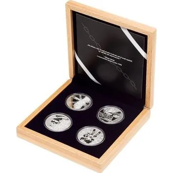 Sada čtyř stříbrných dvouuncových mincí Cesta za svobodou proof