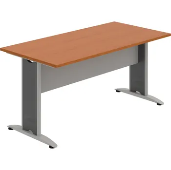 Jednací stůl CJ 1600 – Stůl jednací rovný 160 cm - Třešeň , Šedá , Šedý kov