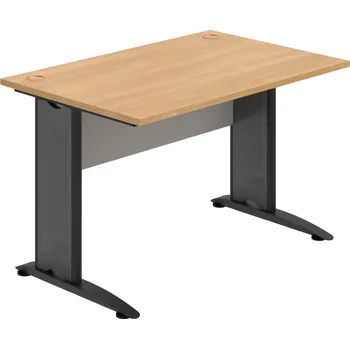 Psací stůl CS 1200 – Stůl pracovní rovný 120 cm - Dub , Šedá , Černý kov
