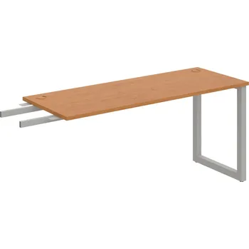 Psací stůl UE O 1600 RU – Stůl pracovní délky 160 cm, hl. 60 cm, k řetězení - Olše , Šedý kov