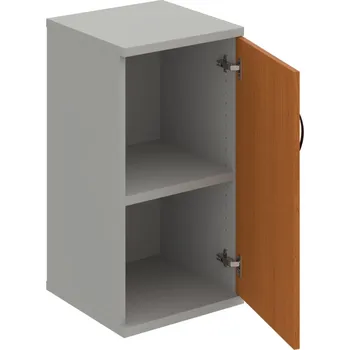Policová skříň S 2 40 01 P – Skříň policová dvéřová 76,8 × 40 cm - Třešeň , Šedá , UCO – černá