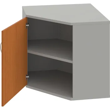 Policová skříň SRV 2 01 L – Skříň vnitřní roh levá 76,8 cm - Třešeň , Šedá , USN – Hobis